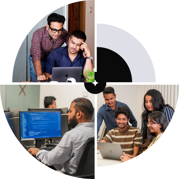 Team working together in the office – About Us banner